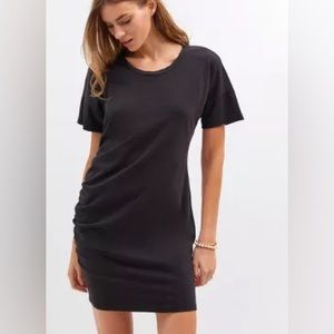 Black Sundry Ruched Mini Dress